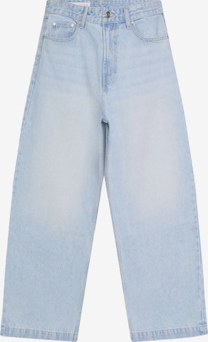 Barrel Jean Bershka en bleu : devant