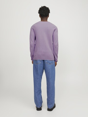 JACK & JONES Regular fit Sweater 'Hill' in Purple