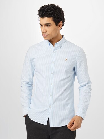 FARAH Regular fit Button Up Shirt in Blue: front