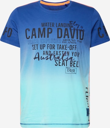 CAMP DAVID Shirt 'Fly and Cruise' in Blauw: voorkant