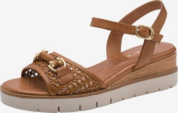 Sandalo di Tamaris in marrone: frontale