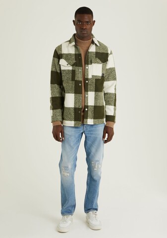 CHASIN' Regular fit Overhemd 'Porter Boucle' in Groen