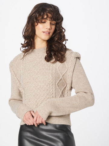 River Island Sweater in Beige: front