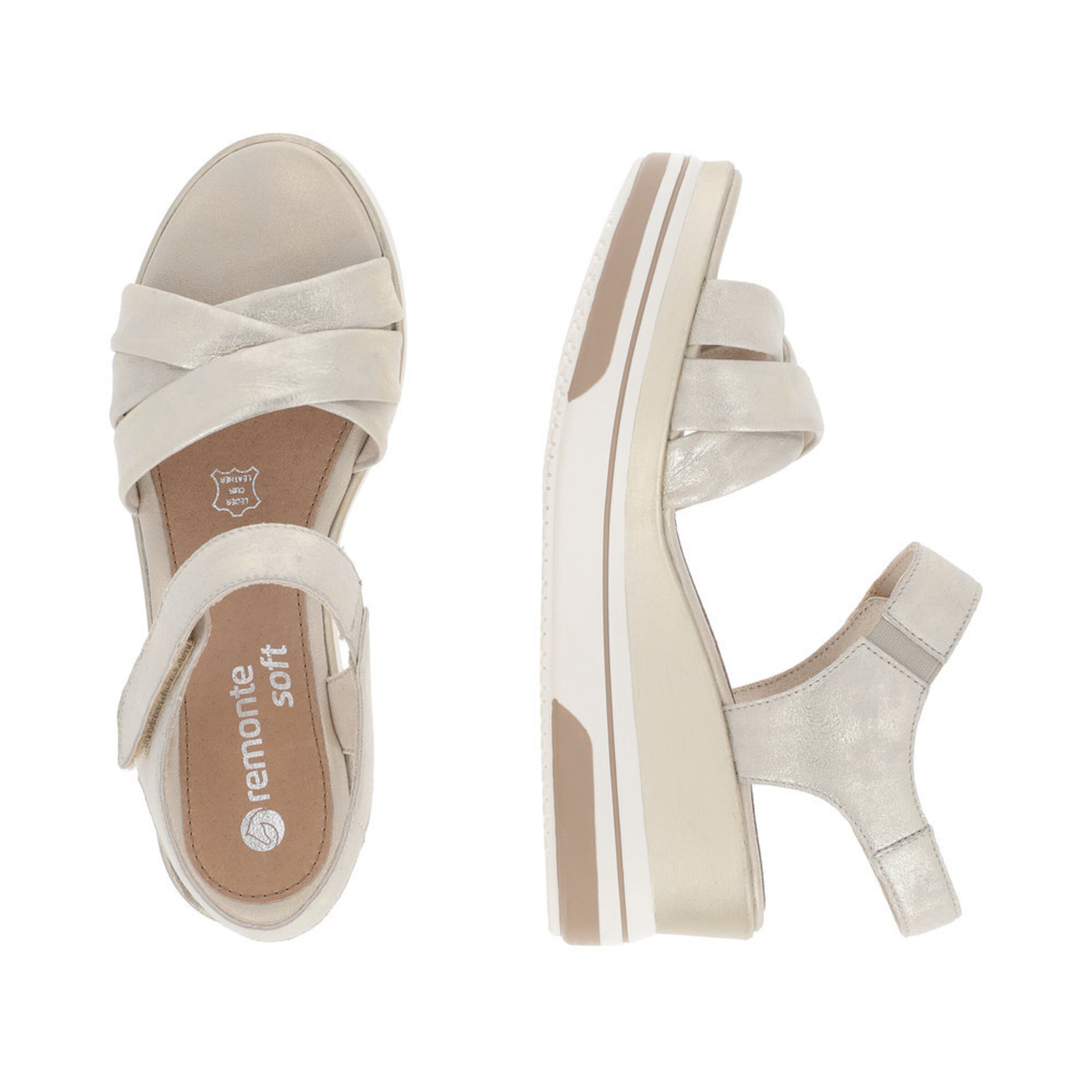 REMONTE Strap Sandals ' D1P51 ' in Gold