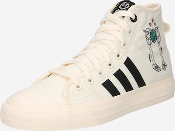 ADIDAS ORIGINALS حذاء رياضي برقبة 'Nizza' بـ أبيض: الأمام