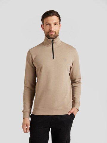 BOSS Sweatshirt 'Zetrust' in Brown: front