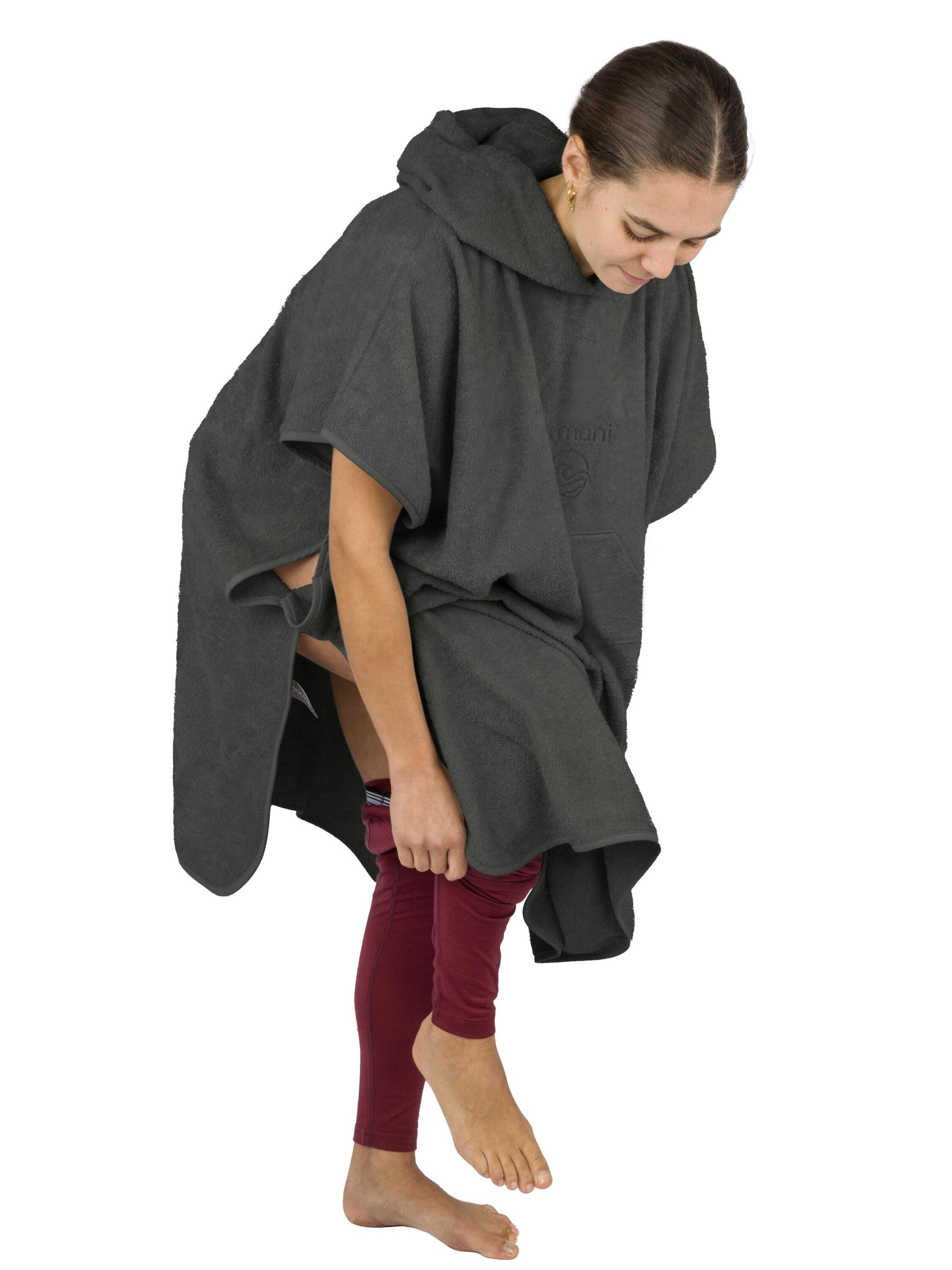 normani Bathrobe short 'Sitra' in Grey
