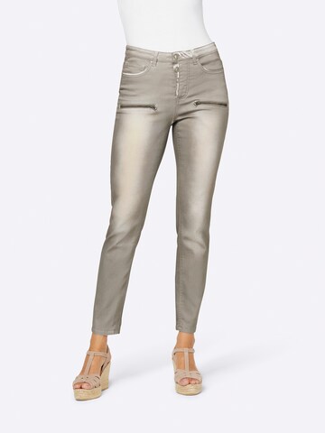 regular Jeans di heine in beige: frontale