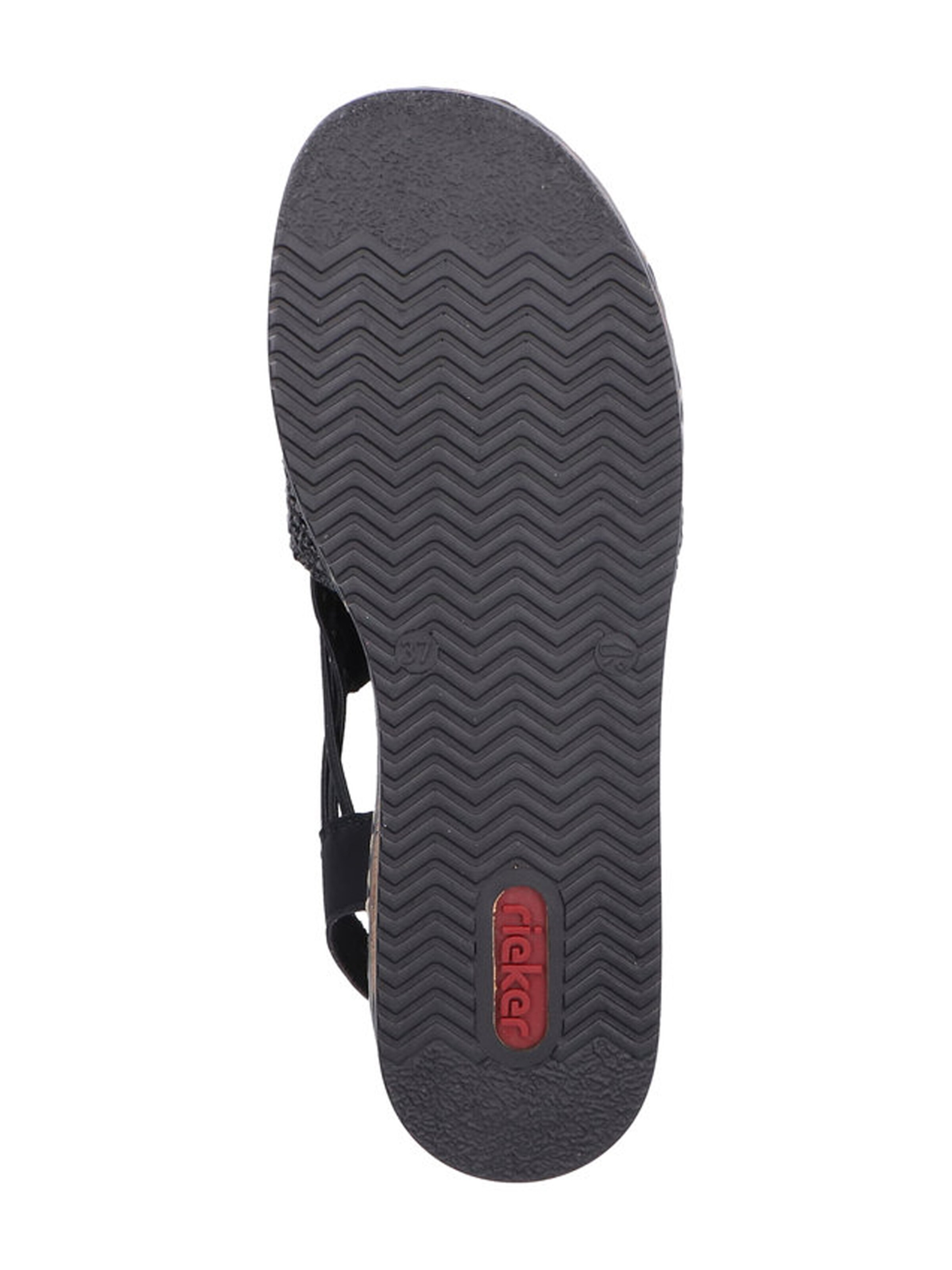 melns Rieker Sandales