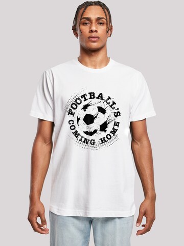 T-Shirt 'Football's Coming Home Paint Splatter' F4NT4STIC en blanc : devant