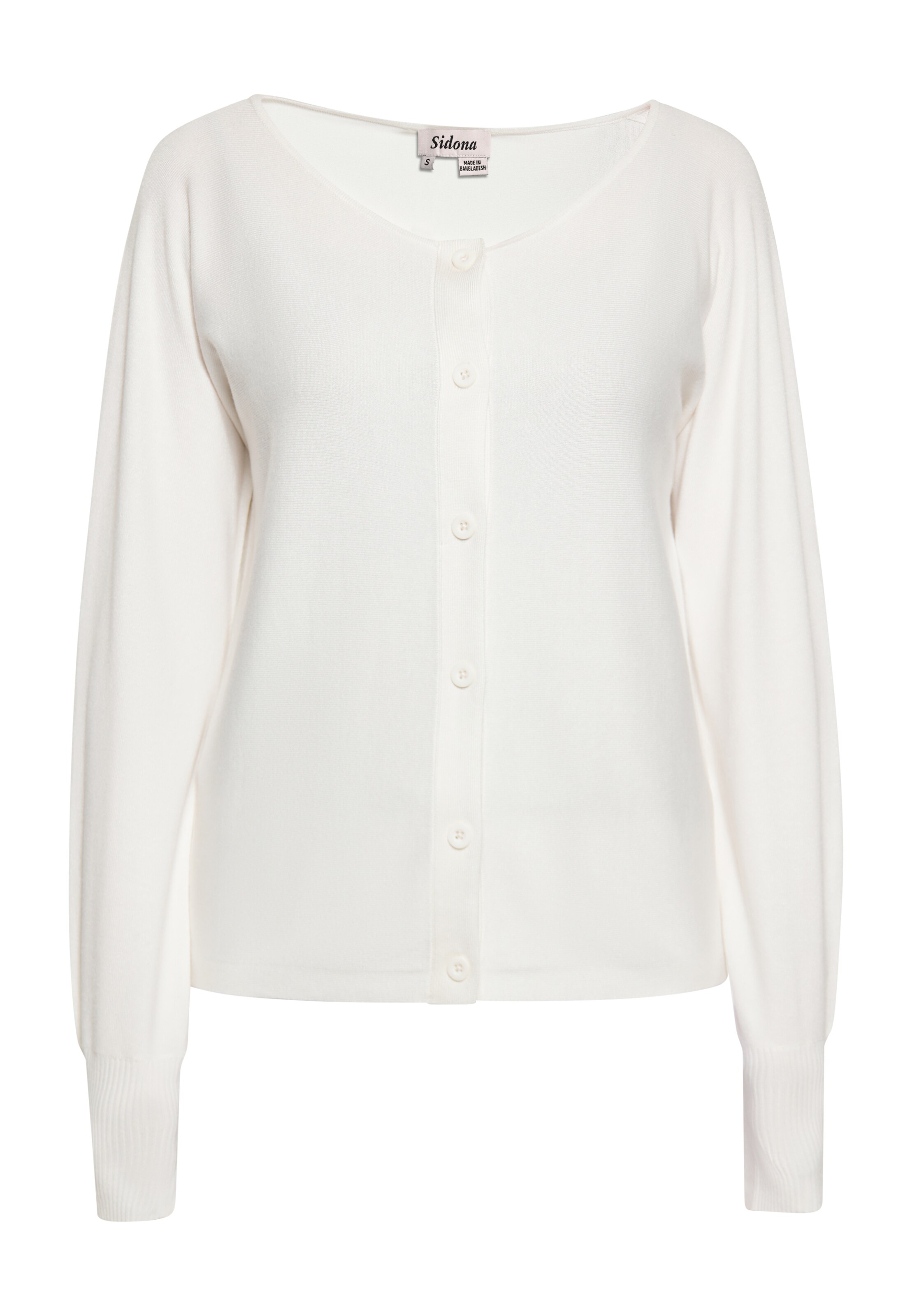 Sidona Knit cardigan in White: front