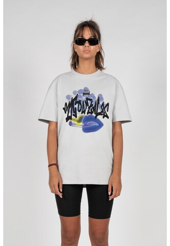 MJ Gonzales Shirt 'Kiss x Heavy' in Grau
