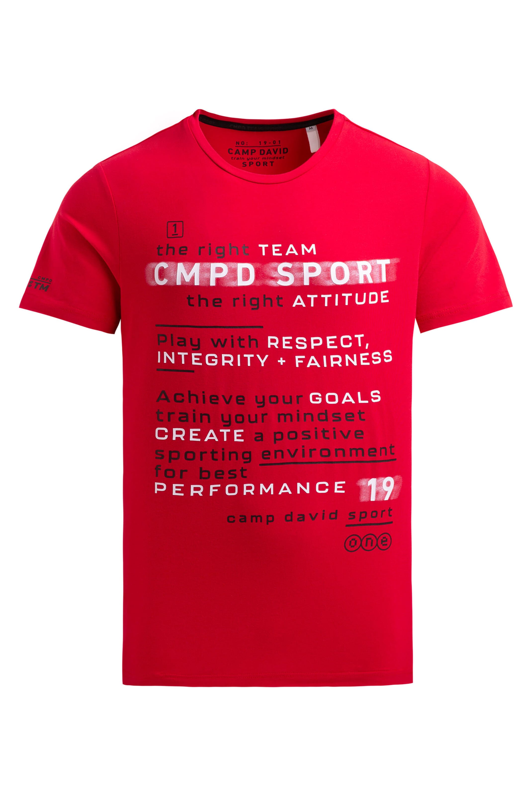 CAMP DAVID Shirt in Red: front