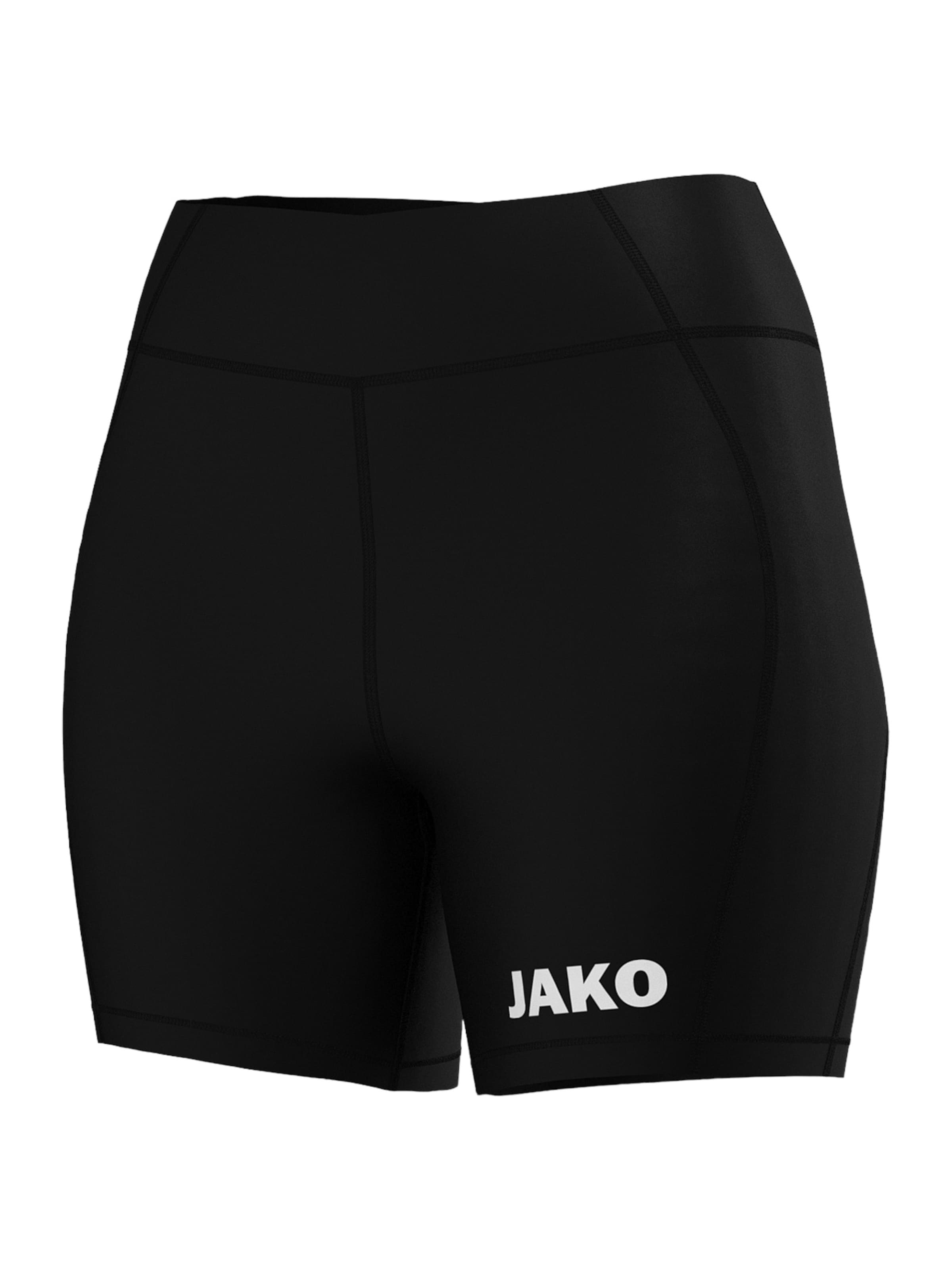 JAKO Skinny Sportshorts 'Power' in Schwarz: Vorderseite