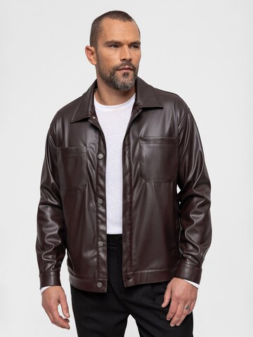 Antioch Between-Season Jacket in Brown: front