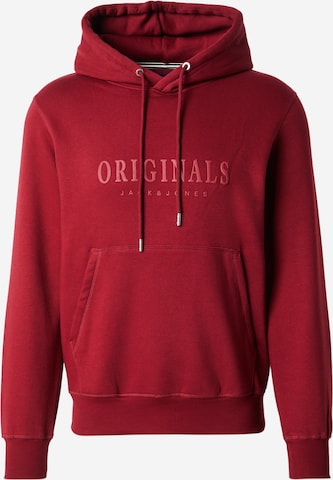 JACK & JONES Свитшот 'JORFREDERIKSBERG' в Красный: спереди