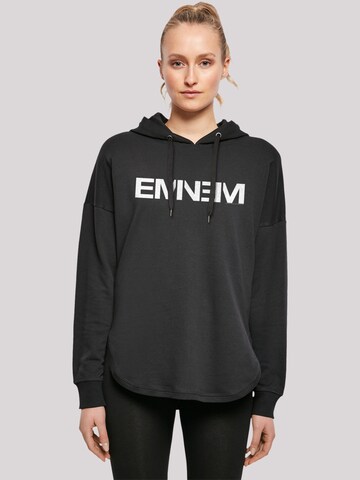 F4NT4STIC Sweatshirt 'Eminem Rap Music' in Zwart: voorkant