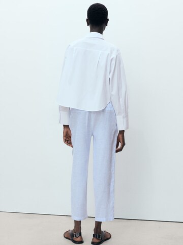 MANGO Loosefit Broek in Blauw