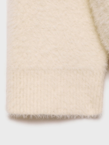 MANGO Gebreid vest 'Duckie' in Beige