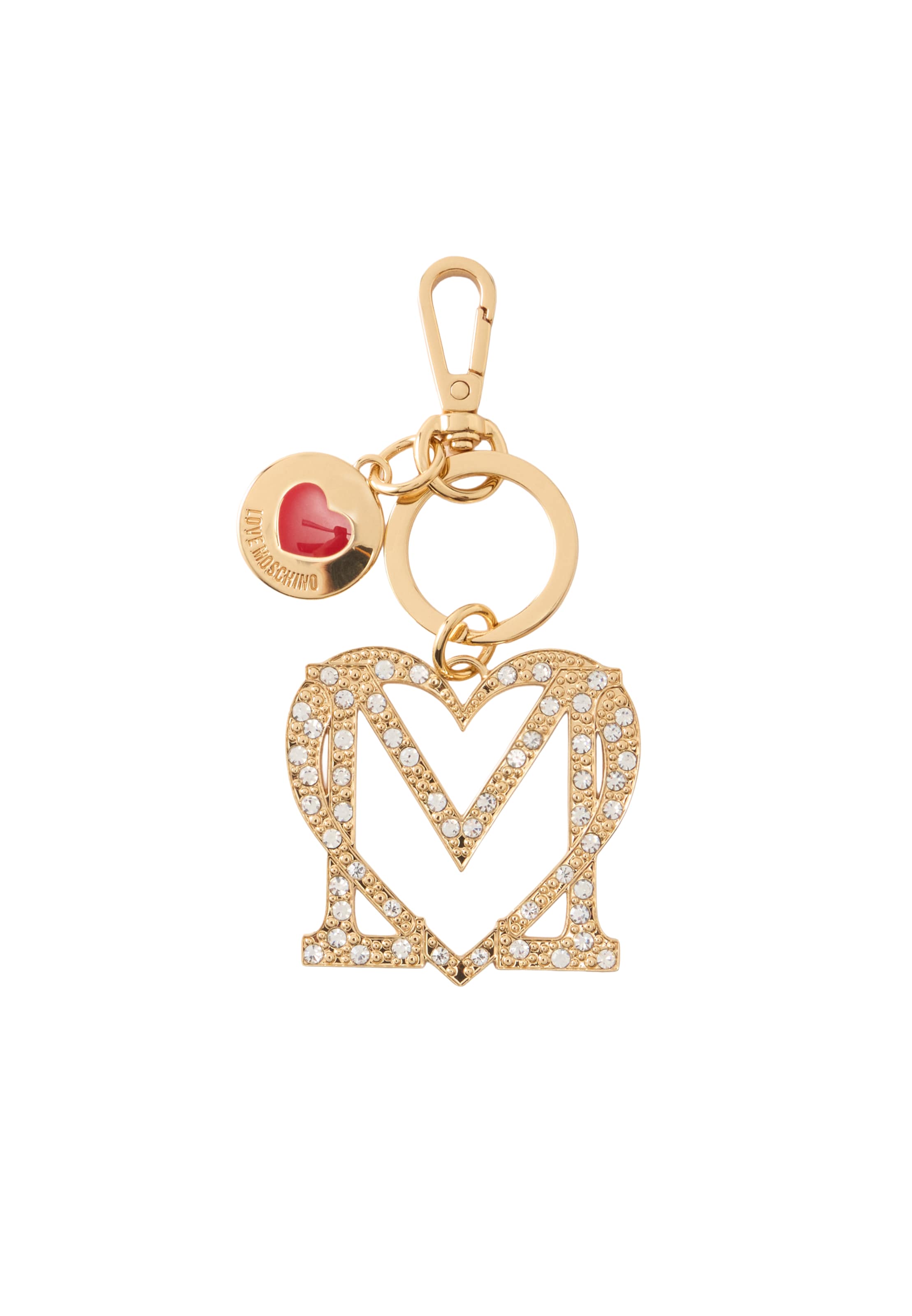 Love Moschino - Acessórios para malas em ouro: frente