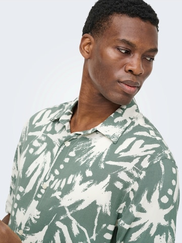 Only & Sons Regular fit Srajca 'ONSELI' | zelena barva