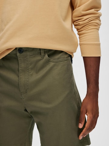 SELECTED HOMME Regular Chino Pants 'CARLTON' in Green