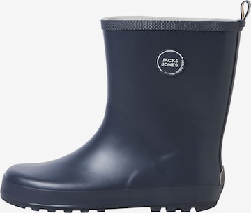 Jack & Jones Junior Rubber Boots in Blue: front