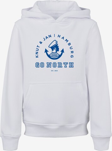 F4NT4STIC Sweatshirt \'Go North in Hamburg Jan Knut | Logo\' White ABOUT & YOU