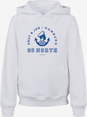 F4NT4STIC Sweatshirt \'Go North Knut & Jan Hamburg Logo\' in White | ABOUT YOU