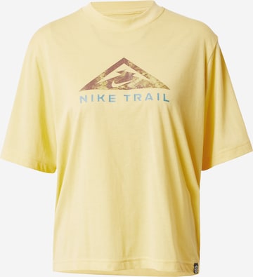 NIKE Funkční tričko – žlutá: přední strana