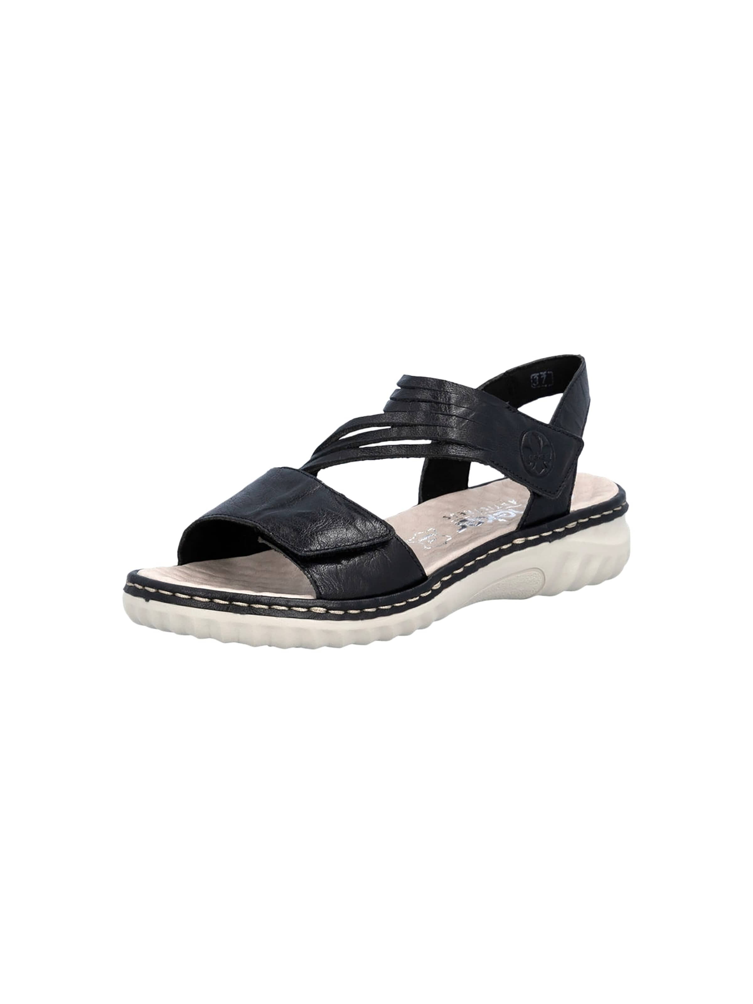 Rieker Sandaal 'Ledersandalen' in Zwart: voorkant