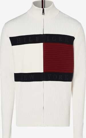 TOMMY HILFIGER Gebreid vest in Beige: voorkant