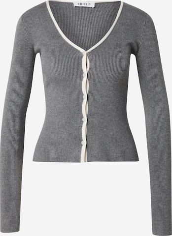 Geacă tricotată 'Lacey' de la EDITED pe gri: față
