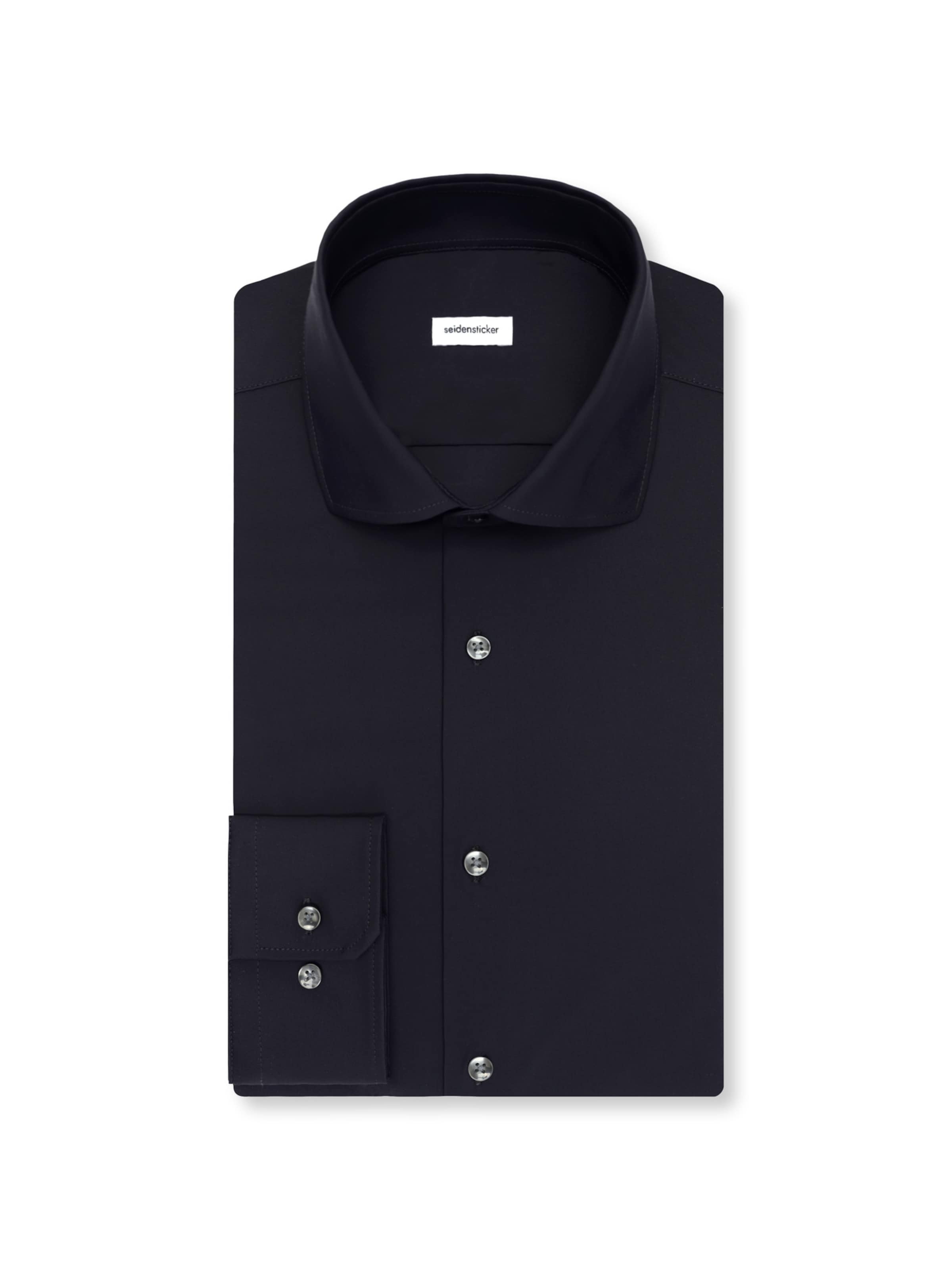 SEIDENSTICKER Slim fit Business shirt in Black