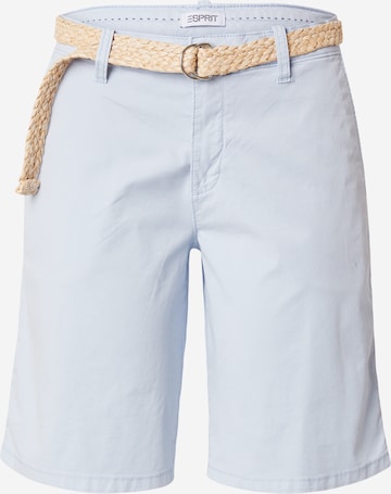 Pantalon chino ESPRIT en bleu : devant