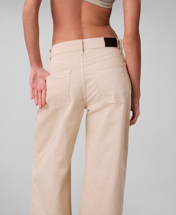 Wide Leg Pantalon Calvin Klein Jeans en beige