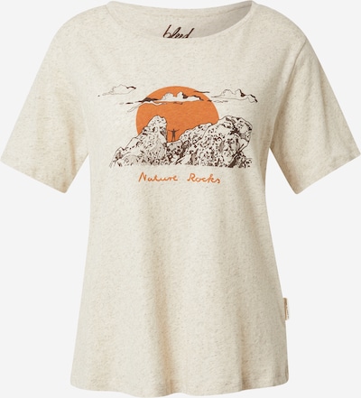 bleed clothing T-Shirt 'Windy Heights Hemp' in hellbeige / orange / schwarz, Produktansicht