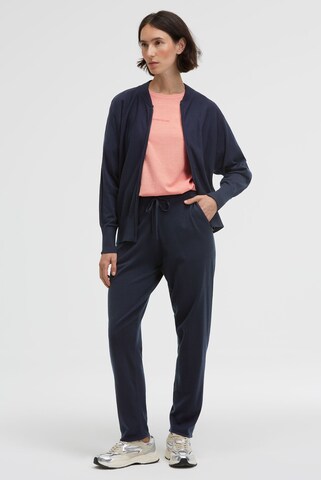 SENSES.THE LABEL Cardigan KO:MET aus Feinstrick mit Zipper in Blau