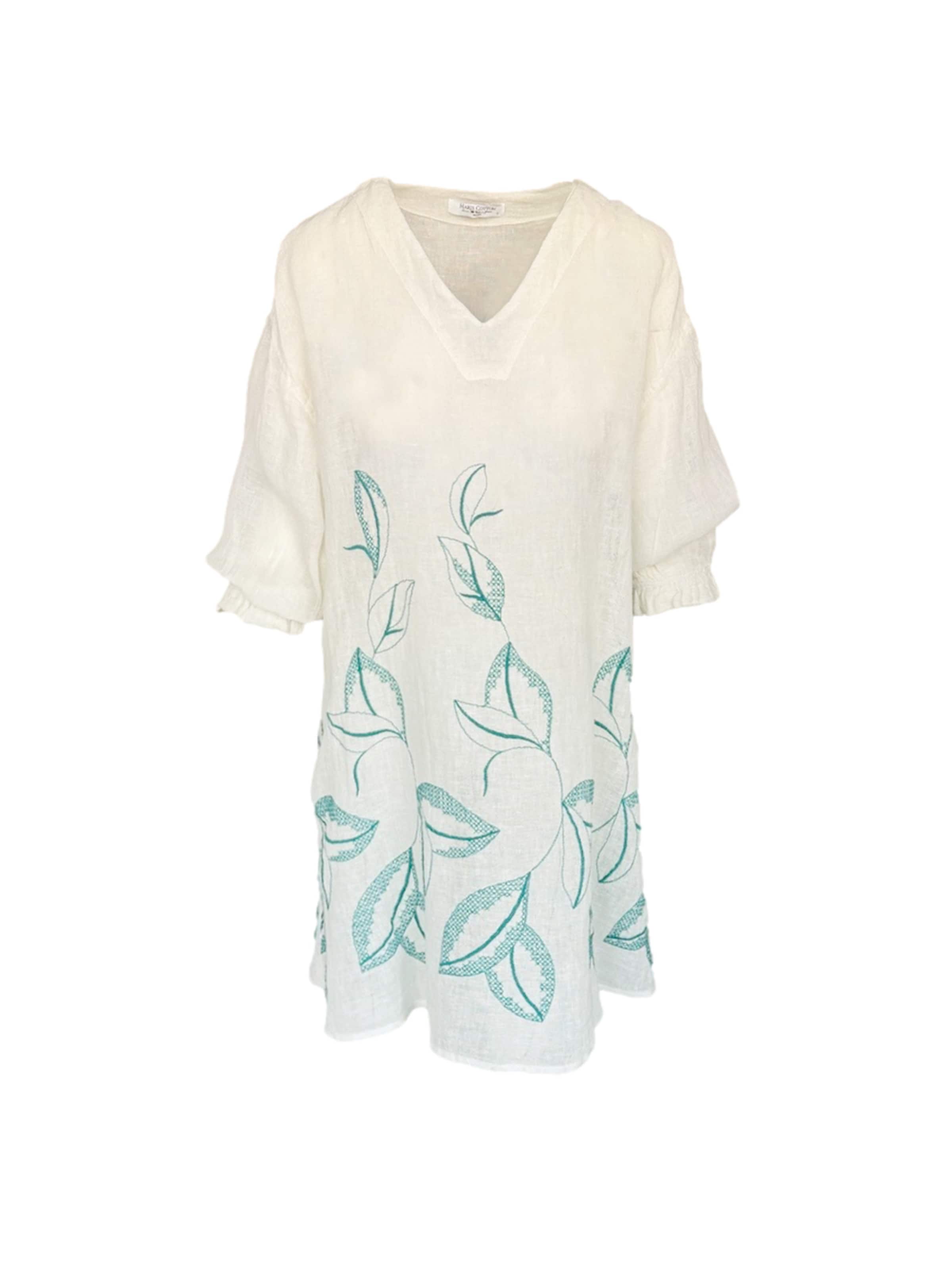 Haris Cotton Tunic in Beige: front