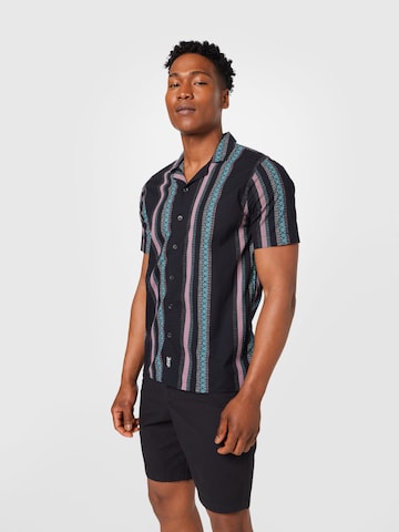 HOLLISTER Regular Fit Hemd in Schwarz: predná strana