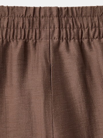 MANGO Wide leg Trousers 'Safa' in Brown