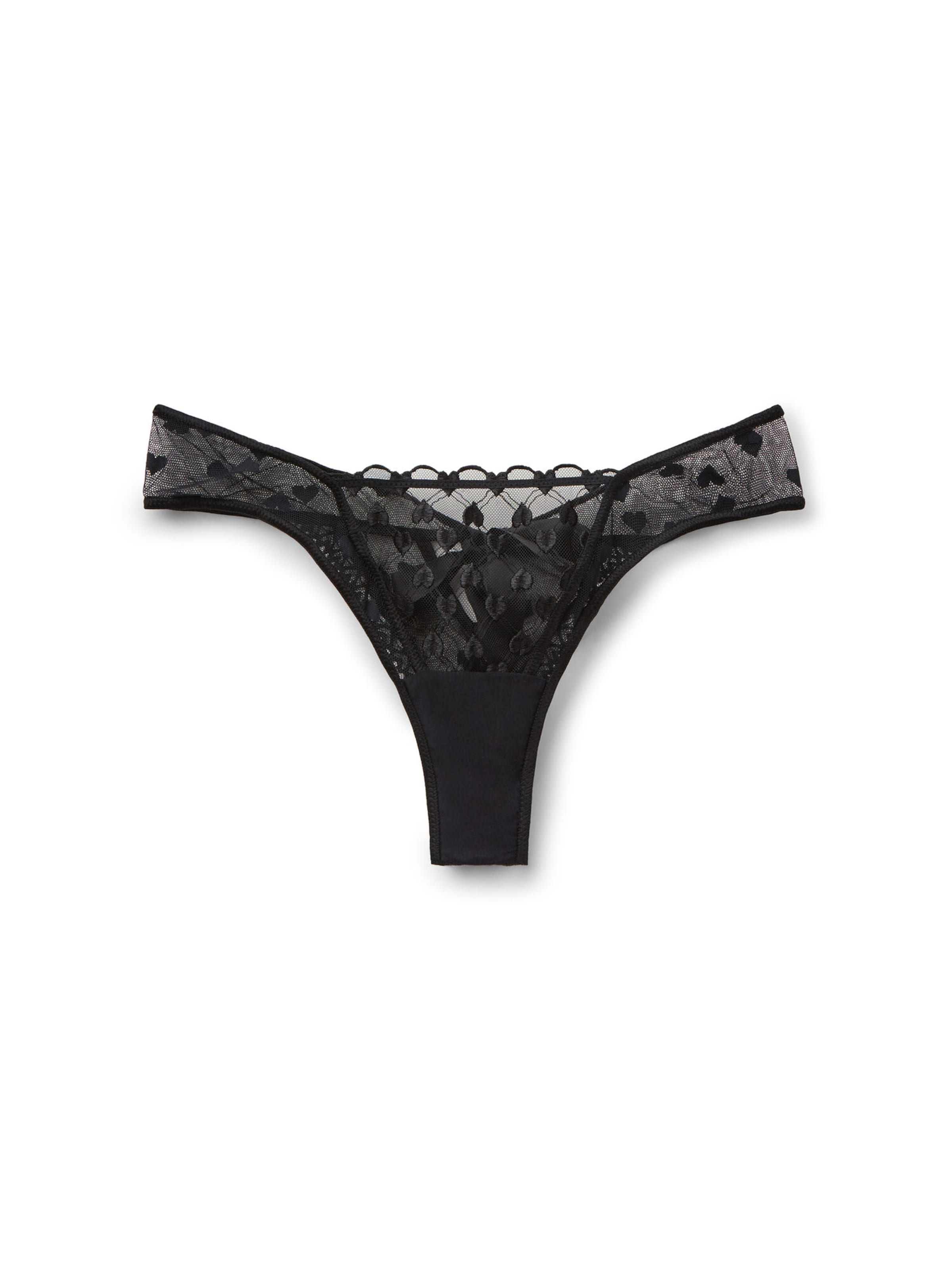 INTIMISSIMI Thong 'The Love Club Valentine' in Black: front