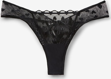 INTIMISSIMI Thong 'The Love Club' in Black: front