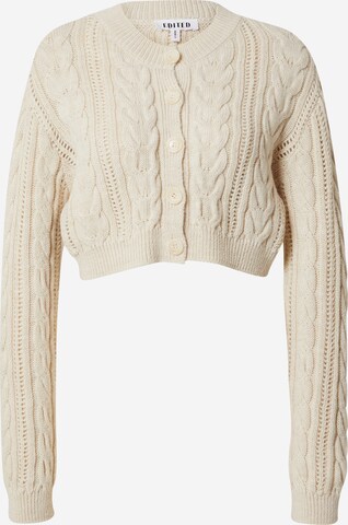 EDITED Knit Cardigan 'Urda' in Beige: front