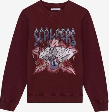 Sweat-shirt Scalpers en rouge : devant