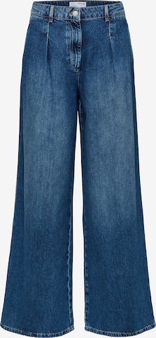 SELECTED FEMME Wide leg Pressveckade jeans 'Jenni' i blå: framsida