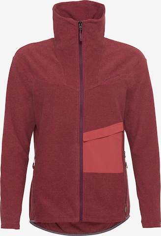 VAUDE Athletic Fleece Jacket 'Yaras' in Red: front