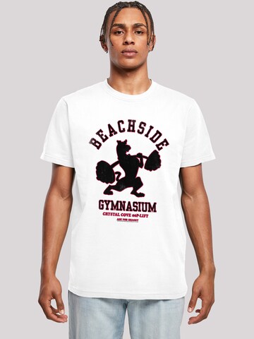 T-Shirt 'Beachside Gymnasium' F4NT4STIC en blanc : devant