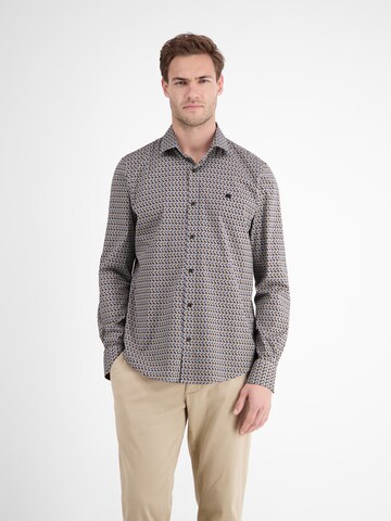 LERROS Regular fit Button Up Shirt in Brown: front
