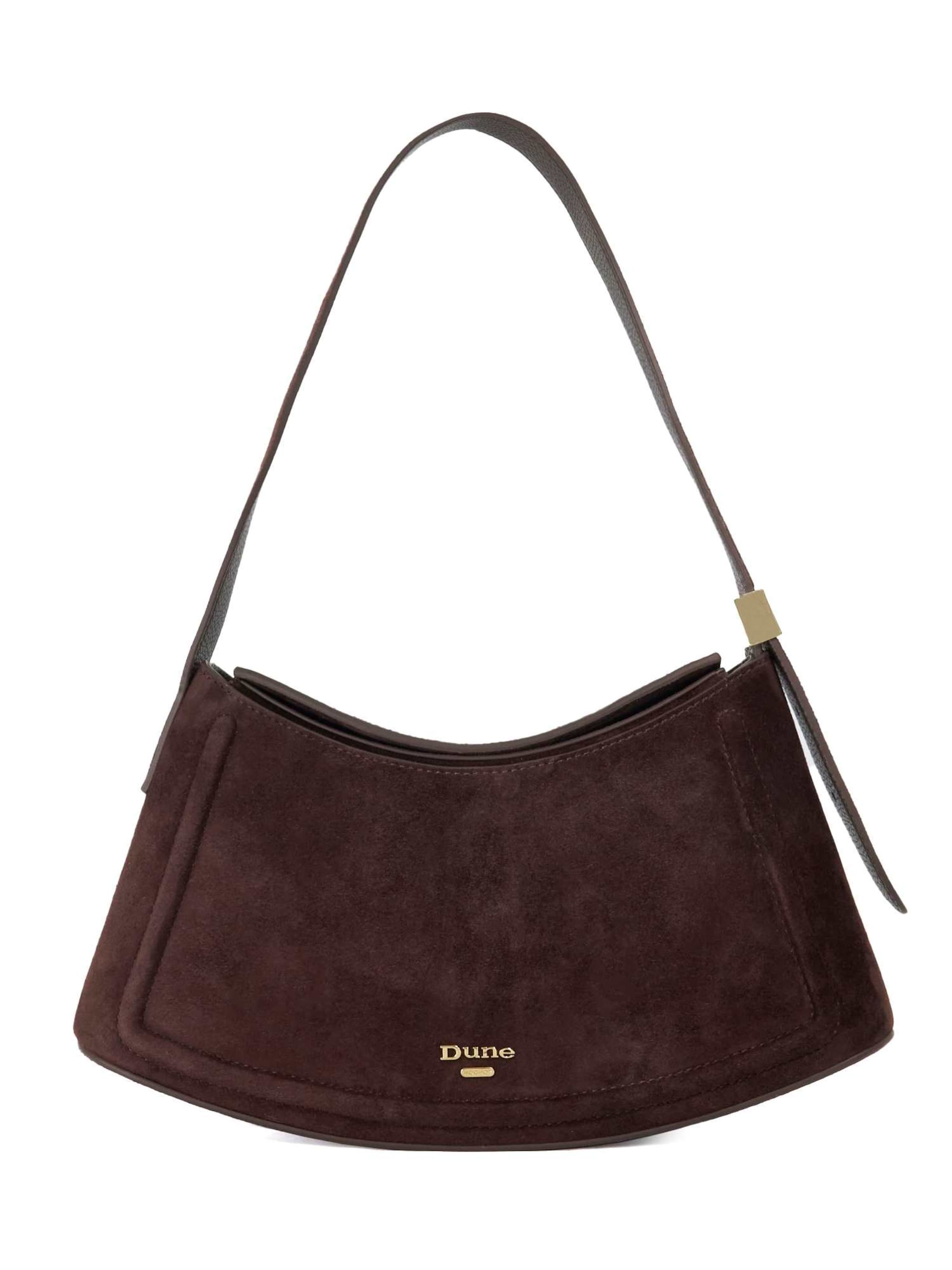 Dune LONDON Schultertasche 'Dependent' in Braun: Vorderseite